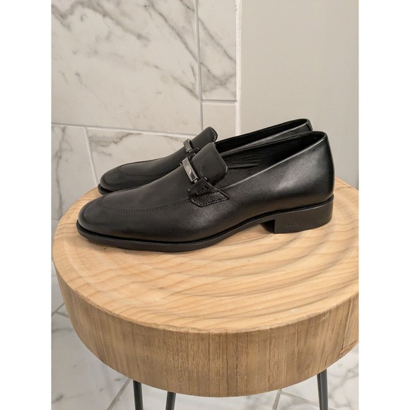 BOSS Black Leather Colby Loafer Shoes‎ Mens Dress Shoes Formal Size 8 main image 7